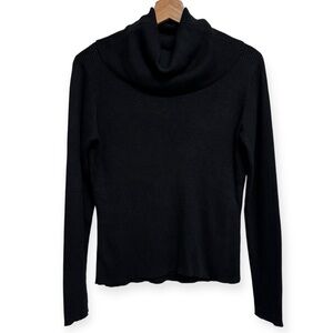 Vintage Bentley Arbuckle Silk Cotton Blend Cowl Neck Ribbed Knit Sweater Large